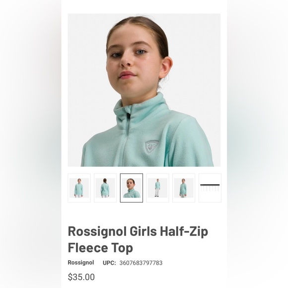 Rossignol half zip fleece top size 10 - Picture 4 of 4